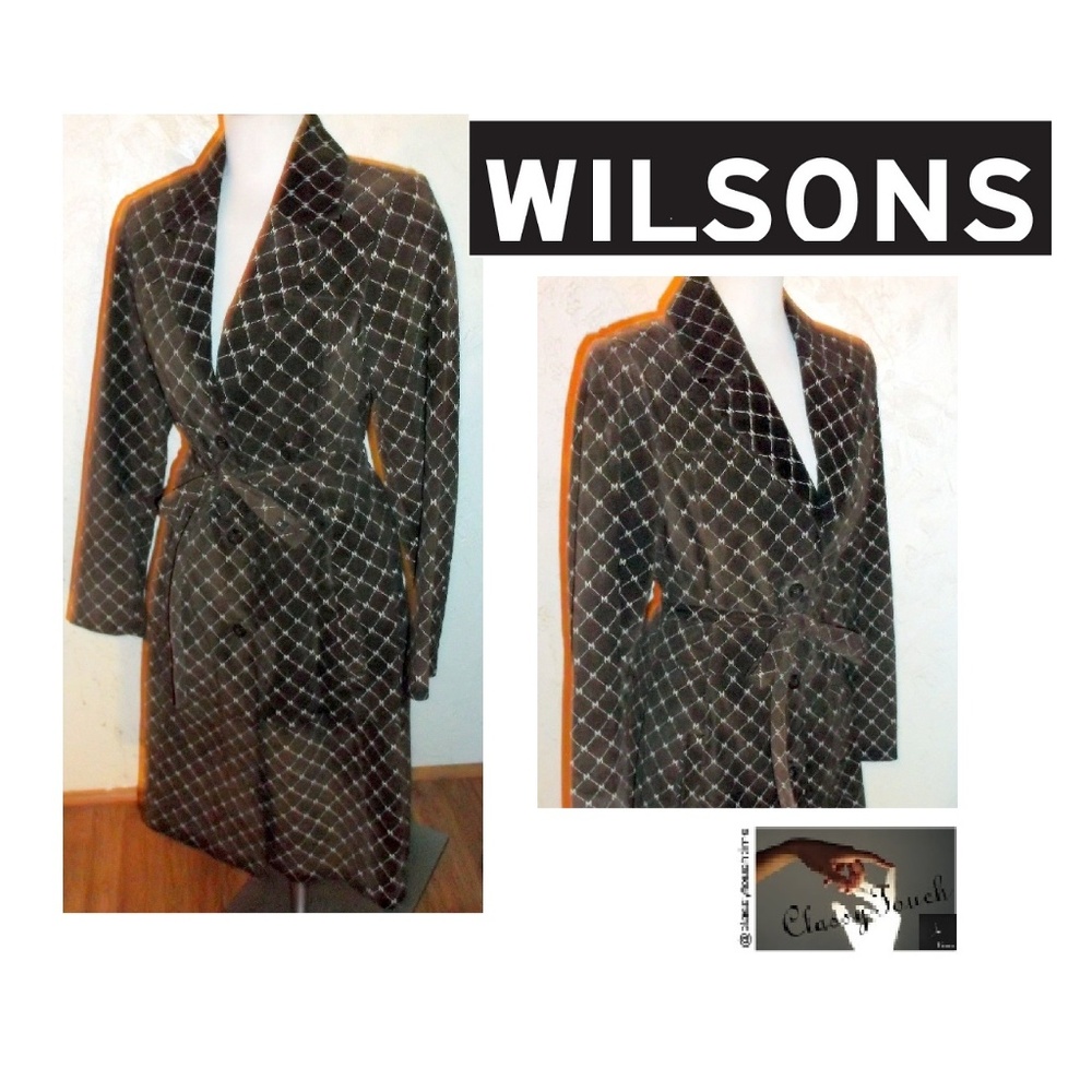WILSONS LEATHER Maxima Brown Coat Sz M - Picture 1 of 8